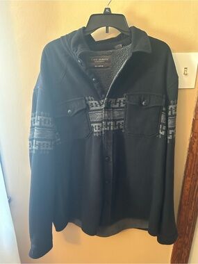 Cody James "Rooted in Heritage" Men's XXL Southwestern Sherpa-Lined Shirt Jacket